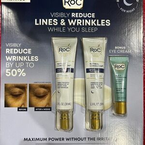 RoC Retinol Correxion Deep Wrinkle Night Cream 2-pack with Bonus Eye Cream